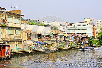 Saen Saep Canal And Express Boat, Bangkok, Thailand Editorial Stock Photo