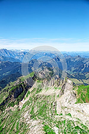 Saentis Mountain landscape Stock Photo