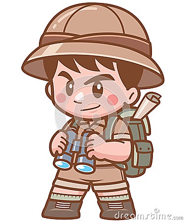 Safari Boy Vector Illustration