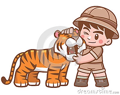 Safari Boy Vector Illustration