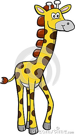 Safari Giraffe Vector Vector Illustration