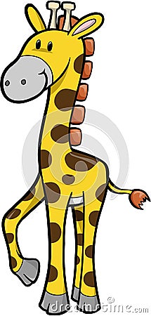 Safari Giraffe Vector Vector Illustration