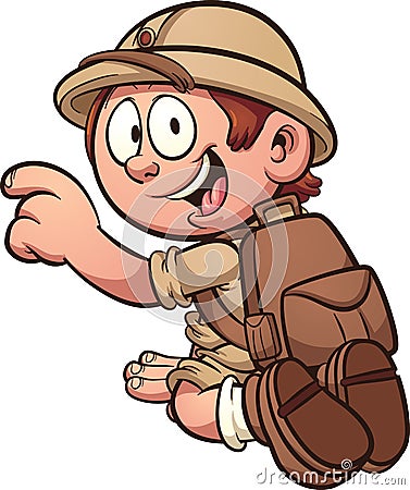 Safari kid Vector Illustration