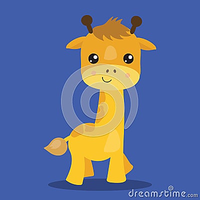 SAFARI PARTY GIRAFFE 03 Vector Illustration