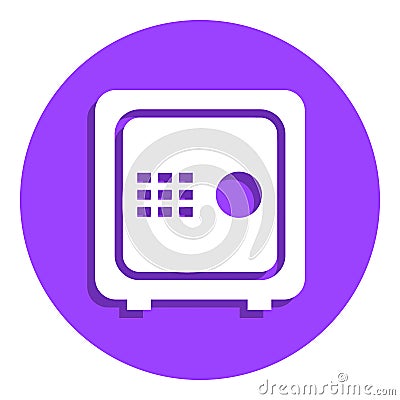 safe badge icon. Simple glyph, flat vector of Finance icons for ui and ux, website or mobile application Stock Photo