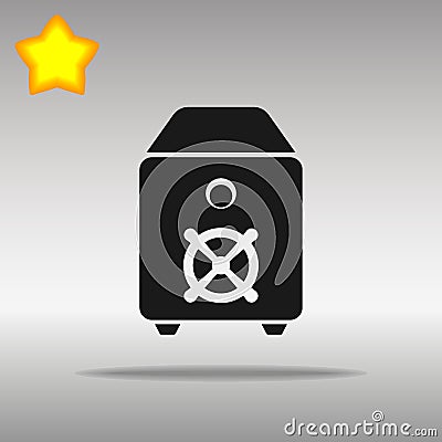 Safe black Icon button logo symbol concept Vector Illustration