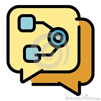 Safe chatting icon vector flat Vector Illustration