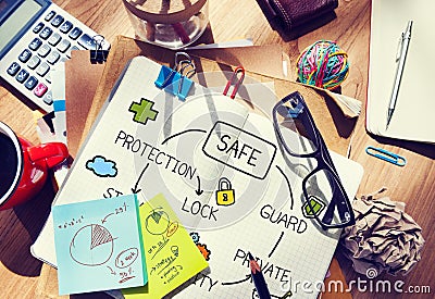 Safe Data Protection Storage Security Guard Concept Stock Photo