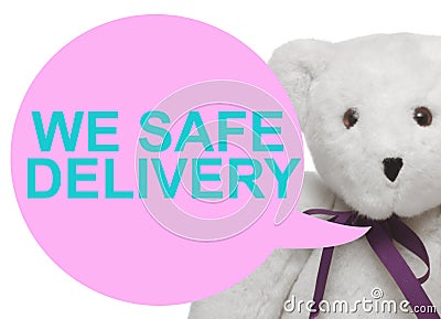 Safe Delivery sign . Stock Photo