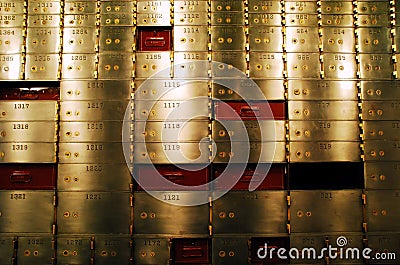 Safe deposit boxes Stock Photo