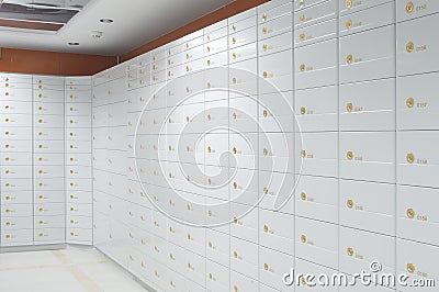 Safe deposit boxes Stock Photo