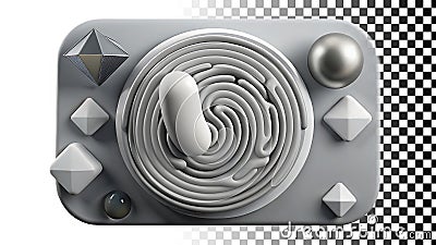 Safe dial lock, security mechanism, vault and protection symbol png transparent image Generative AI Stock Photo