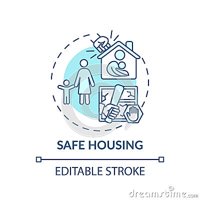 Safe housing concept icon Vector Illustration