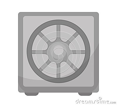 Safe icon, flat design. Deposit Box isolated on white background. Vector illustration, clip art. Vector Illustration