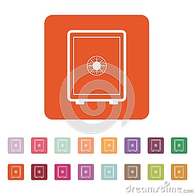 The safe icon. Safe symbol. Flat Vector Illustration