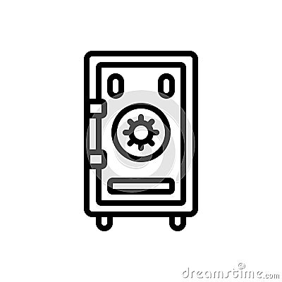 Black line icon for Safe, unbroken and undamaged Vector Illustration