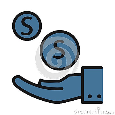 Safe Investment line isolated vector icon can be easily modified and edit Stock Photo