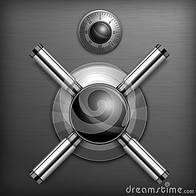 Safe lock background Vector Illustration