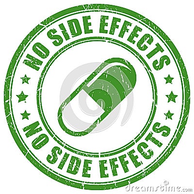 No side effects stamp Vector Illustration