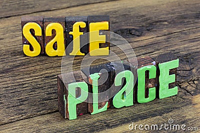 Safe place home safety protection security insurance Stock Photo