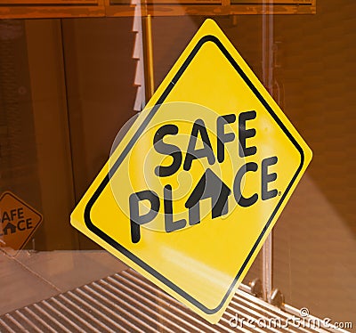 Safe Place Sign Stock Photo