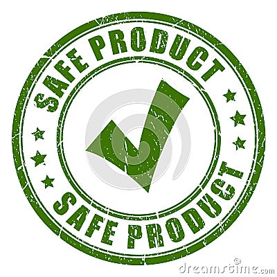Safe product rubber stamp Vector Illustration