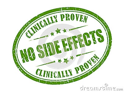 Safe product stamp, no side effects Vector Illustration