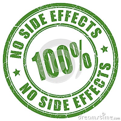 Safe product stamp, no side effects Vector Illustration