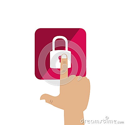 Safe secure padlock icon Vector Illustration