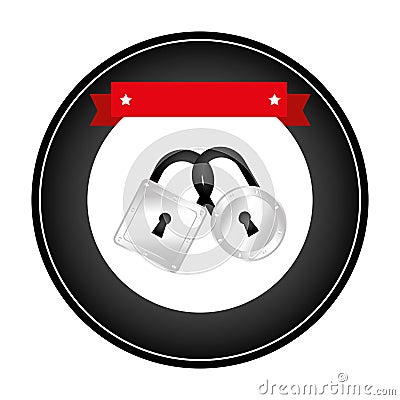 Safe secure padlock icon Vector Illustration