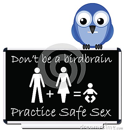 Safe sex message Vector Illustration