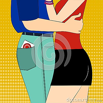 Safe sex Vector illustration Vector Illustration