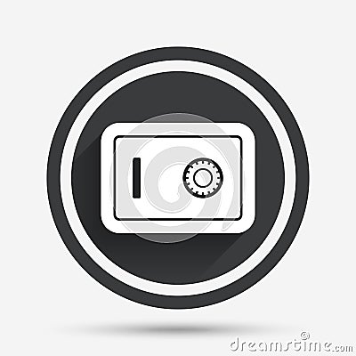 Safe sign icon. Deposit lock symbol. Vector Illustration