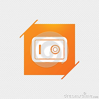 Safe sign icon. Deposit lock symbol. Stock Photo