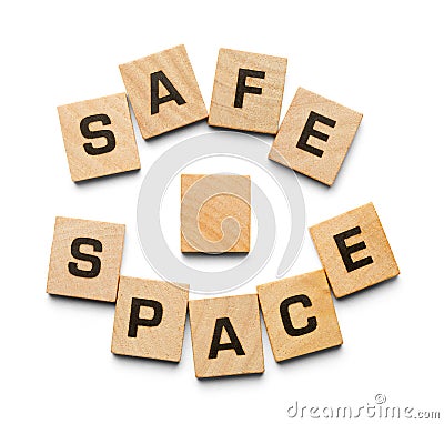 Safe Space Wood Tiles Stock Photo