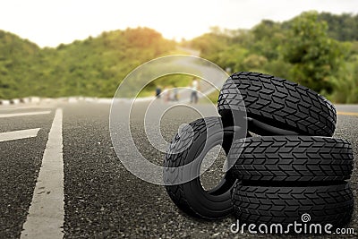 Safe travel ideas with the best tires Stock Photo