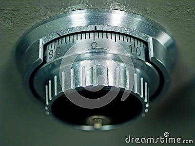 Safe Vault Combination Spinner Stock Photo