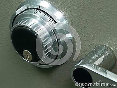 Safe Vault Combination Spinner Stock Photo