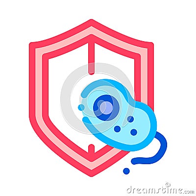 Safeguard Healthcare Bacteria Vector Sign Icon Vector Illustration