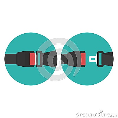 Safety belt icon. Vector Illustration