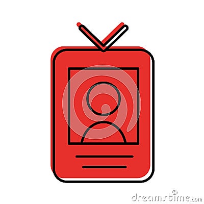 Safety card press icon Vector Illustration