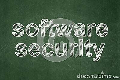 Safety concept: Software Security on chalkboard Stock Photo
