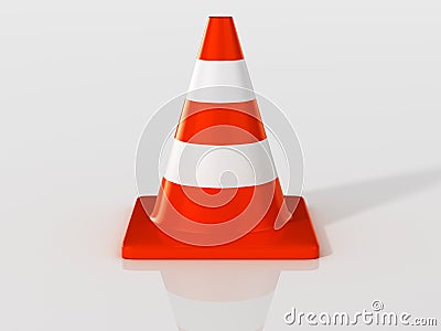 Safety cone. 3D Illustration. Stock Photo