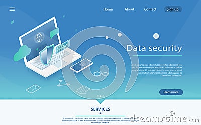 Safety and confidential data protection, concept with character saving code and check access. Stock Photo