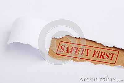 Safety First Stock Photo
