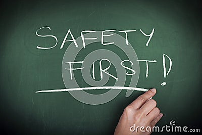 SAFETY FIRST Stock Photo