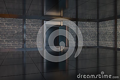 Safety gate and coded lock,abstract conception,3d rendering Stock Photo