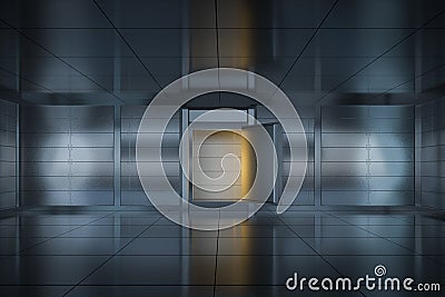 Safety gate and coded lock,abstract conception,3d rendering Stock Photo