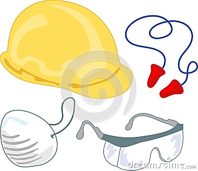 Safety Gear : PPE 1 Vector Illustration
