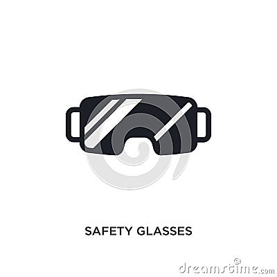 safety glasses isolated icon. simple element illustration from winter concept icons. safety glasses editable logo sign symbol Vector Illustration